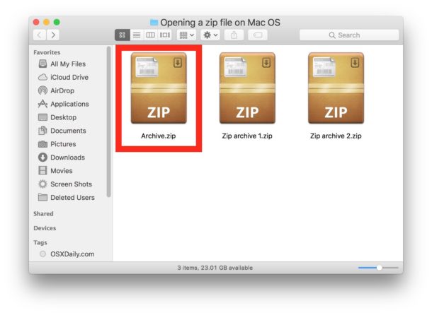 zip files for mac